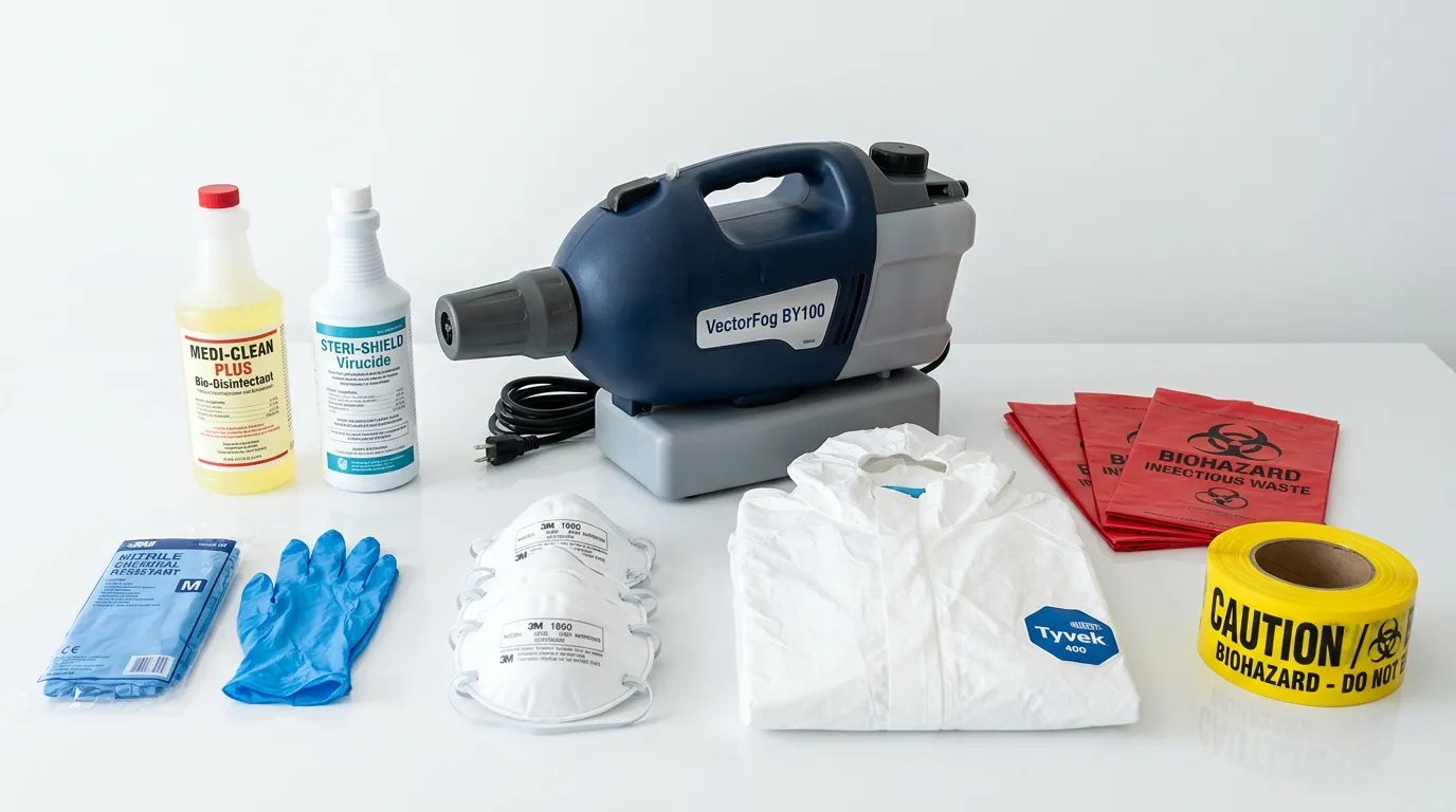 Professional biohazard remediation crew working in Seekonk