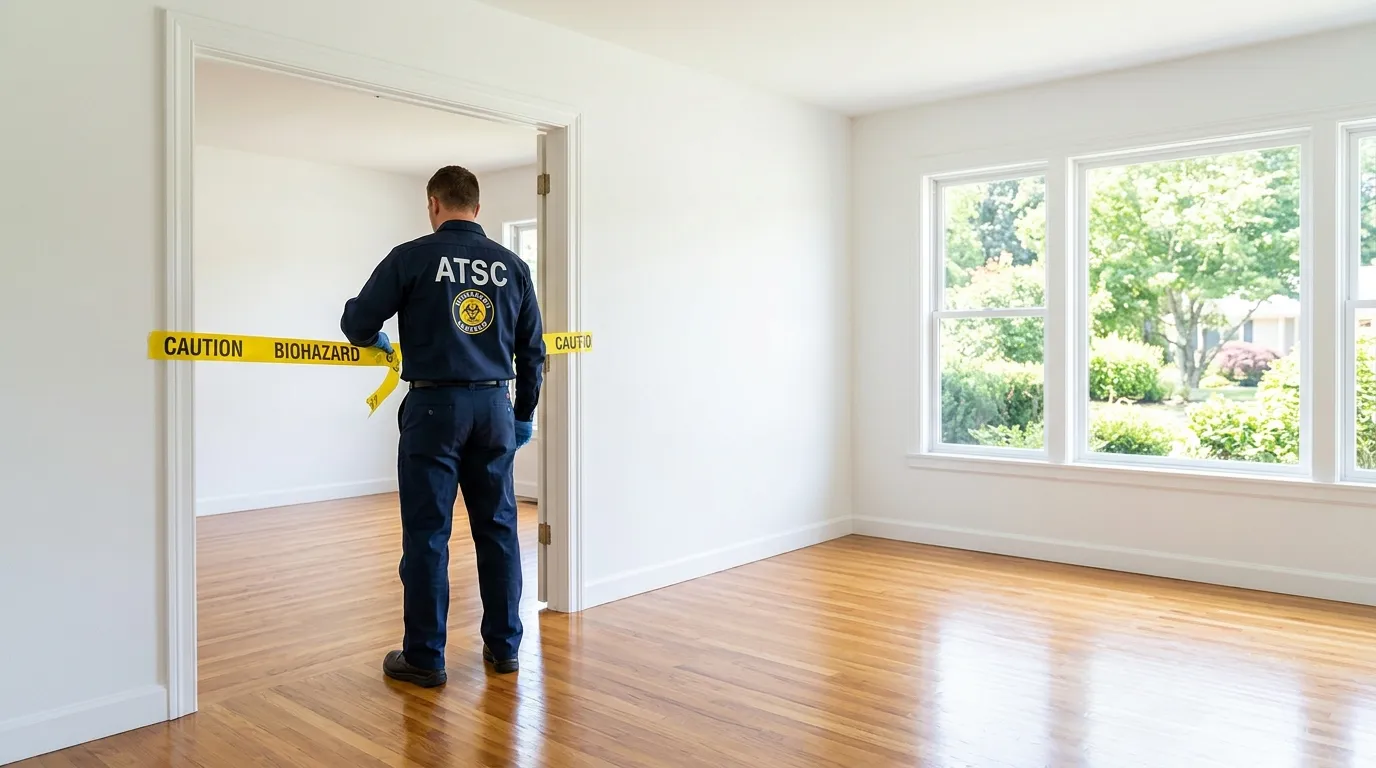 Certified biohazard cleanup crew performing Crime Scene Cleanup in Seekonk